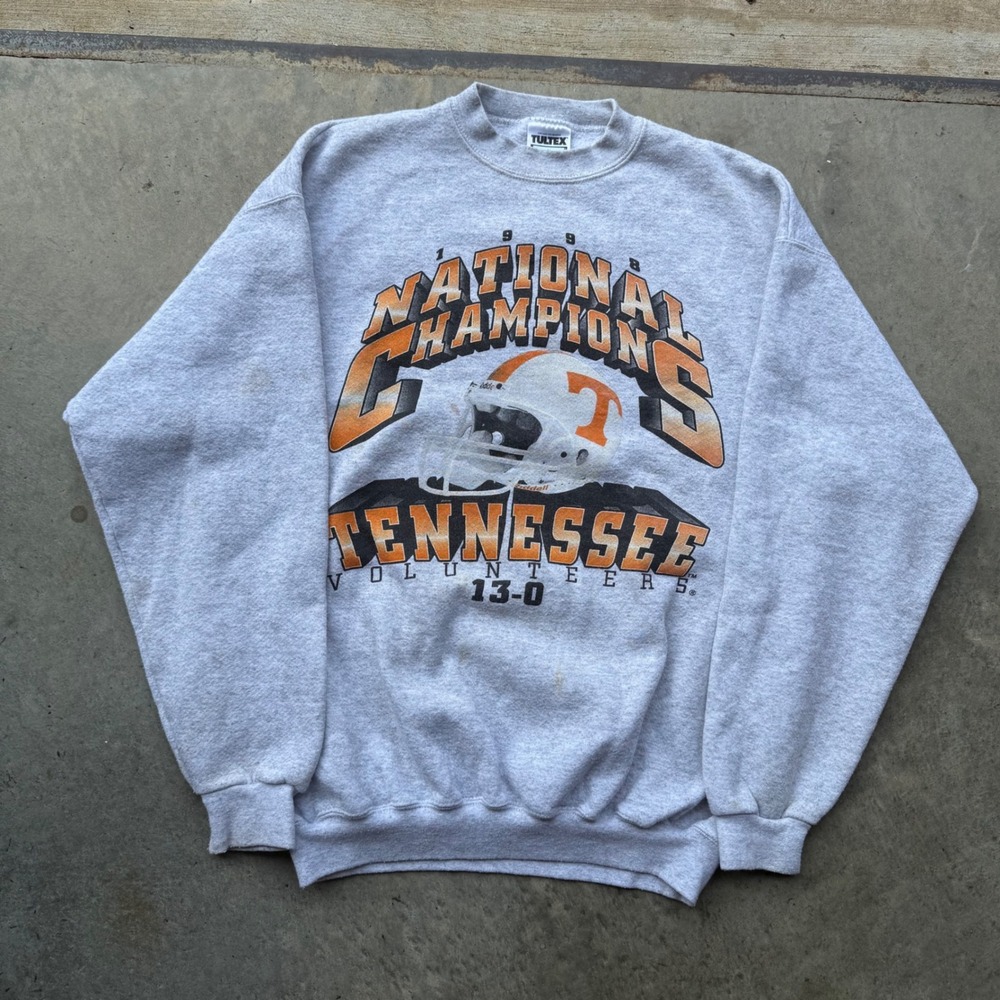Vintage 1998 Tennessee Volunteers National Champions Tultex Sweatshirt Gray L